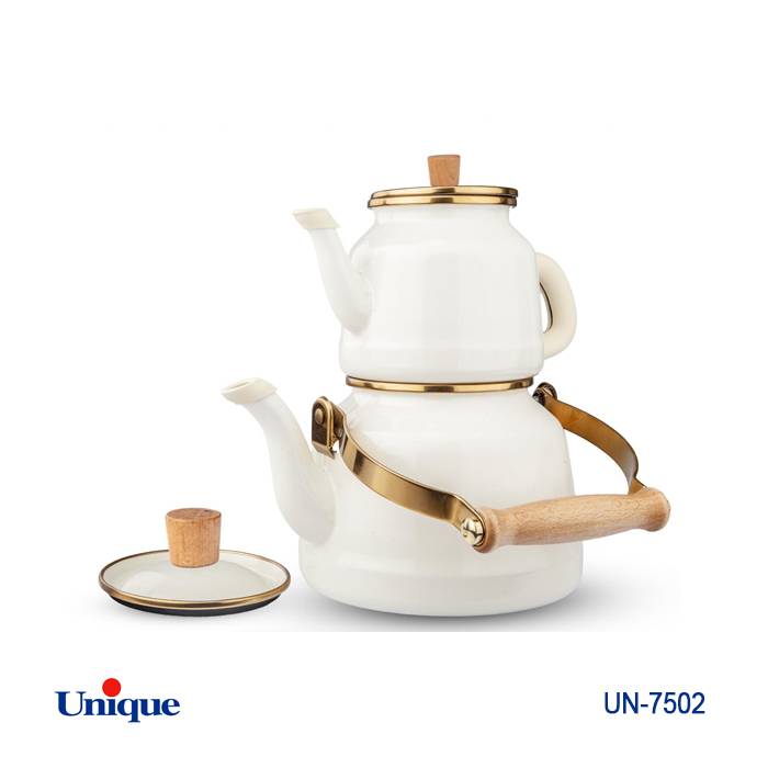 کتری و قوری لعابی یونیک مدل UN-7502