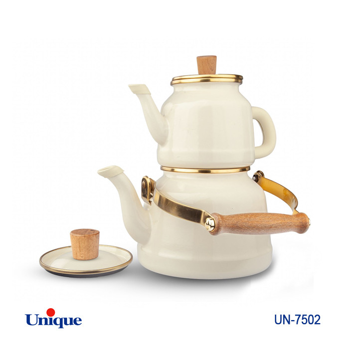 کتری و قوری لعابی یونیک مدل UN-7502